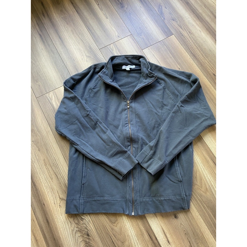 Calvin Klein Mens Size XL Cotton Lightweight Quarterzip Pullover Shirt Blue